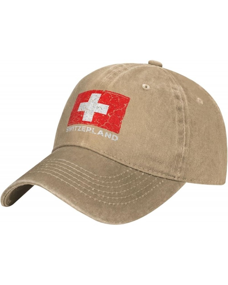 Swiss Flag Switzerland Gifts for Women Men Baseball Cap Trucker Hat for Men Women Golf Dad Hats Black Natural $10.39 Baseball...