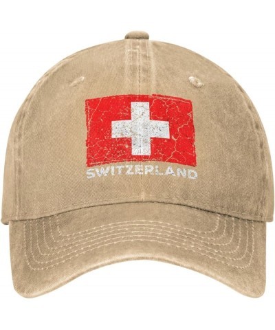 Swiss Flag Switzerland Gifts for Women Men Baseball Cap Trucker Hat for Men Women Golf Dad Hats Black Natural $10.39 Baseball...