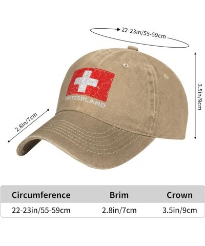 Swiss Flag Switzerland Gifts for Women Men Baseball Cap Trucker Hat for Men Women Golf Dad Hats Black Natural $10.39 Baseball...