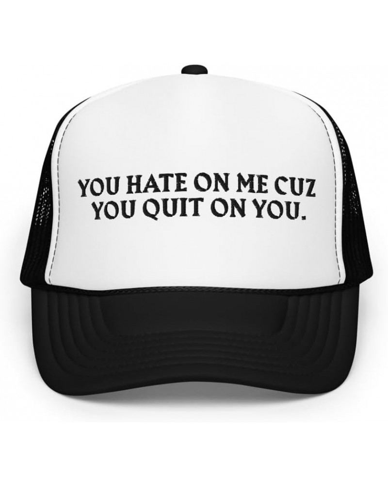 Be Positive Golden Rule No Hate Trucker Hat Black / White / Black $13.11 Baseball Caps