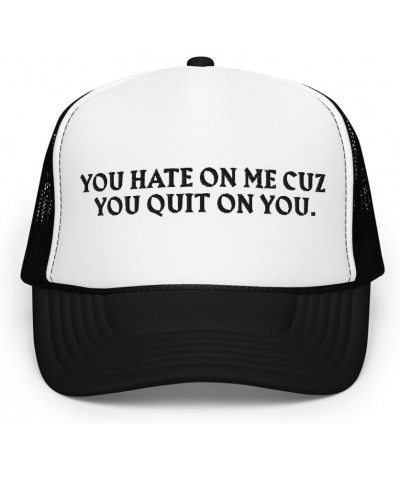 Be Positive Golden Rule No Hate Trucker Hat Black / White / Black $13.11 Baseball Caps