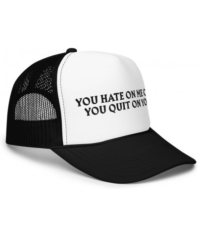 Be Positive Golden Rule No Hate Trucker Hat Black / White / Black $13.11 Baseball Caps