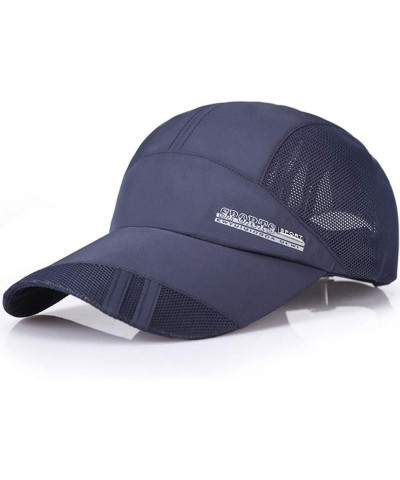 Women Breathable Mesh Baseball Cap Summer Quick Drying Hat Foldable Sun Sunscreen Hats for Golf Sport Navy $6.71 Sun Hats