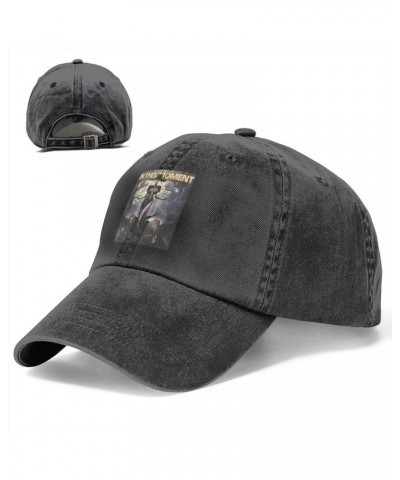 in This Music Moment Hats for Men Women Cap Fashion Baseball Caps Adjustable Washed Denim Print Casual Hats Black Black $11.3...