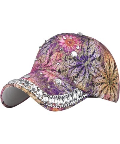 Fashion Women Men Sport Flowers Print Breathable Beach Baseball Cap Hip Hop Hat Sun Hat Baseball Clothes Men Purple-b $12.07 ...