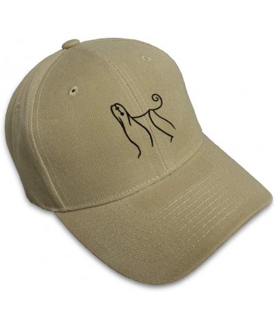 Custom Baseball Cap Afghan Hound Dog Silhouette Embroidery Dogs Acrylic Khaki Design Only $13.23 Baseball Caps