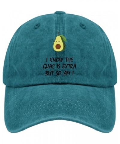 Baseball Hat for Women Avocado Vintage Hats for Women's Baseball Hat Trendy i knoww The Guac is Extra but so am i Visor Hat C...