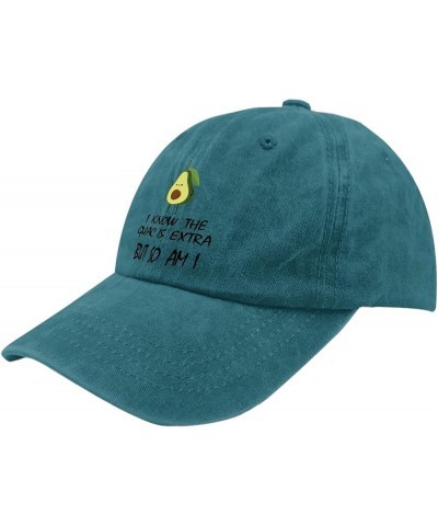 Baseball Hat for Women Avocado Vintage Hats for Women's Baseball Hat Trendy i knoww The Guac is Extra but so am i Visor Hat C...