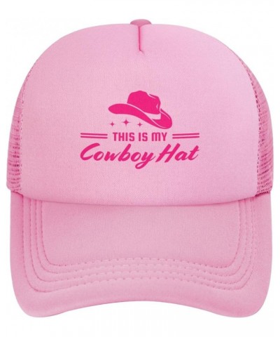 This is My Cowboy Hat Mesh Hat Men Women Baseball Cap Trucker Hat Sports Hat Pink $12.97 Baseball Caps