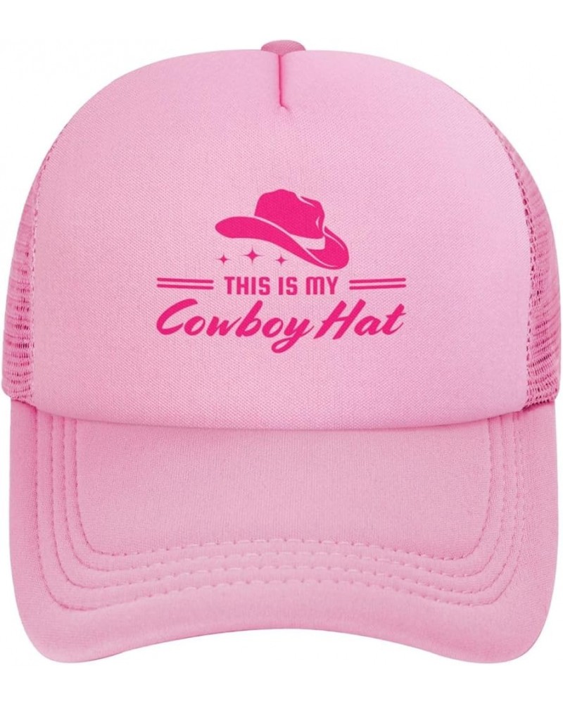 This is My Cowboy Hat Mesh Hat Men Women Baseball Cap Trucker Hat Sports Hat Pink $12.97 Baseball Caps