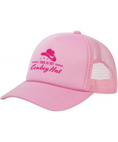 This is My Cowboy Hat Mesh Hat Men Women Baseball Cap Trucker Hat Sports Hat Pink $12.97 Baseball Caps