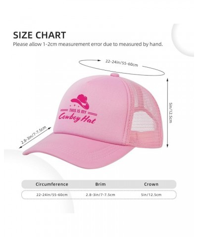 This is My Cowboy Hat Mesh Hat Men Women Baseball Cap Trucker Hat Sports Hat Pink $12.97 Baseball Caps