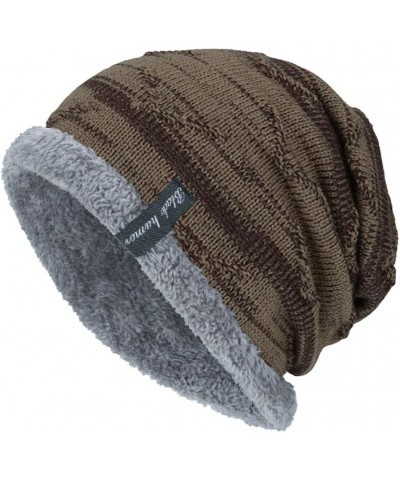 Fashion Warm Hat Outdoor Knit Unisex Cap Hat Cap Hedging Head Baseball Caps Notch Hat Khaki-d $8.27 Skullies & Beanies