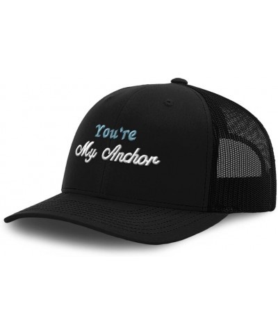 Trucker Hat Baseball Cap You are My Anchor Style B Cotton Dad Hats for Men & Women Black $11.61 Baseball Caps