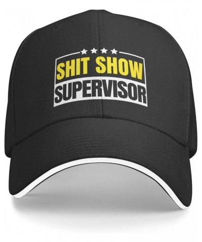 Funny Shit Show Supervisor Hat for Men Women Gift for Boss Manager Teacher Mom Fun Saying Baseball Cap Black Black $10.79 Bas...