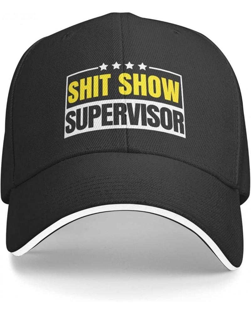 Funny Shit Show Supervisor Hat for Men Women Gift for Boss Manager Teacher Mom Fun Saying Baseball Cap Black Black $10.79 Bas...