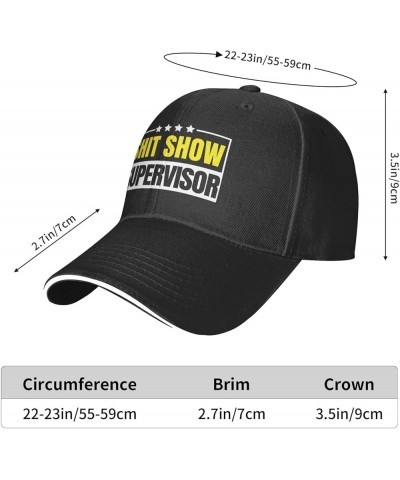 Funny Shit Show Supervisor Hat for Men Women Gift for Boss Manager Teacher Mom Fun Saying Baseball Cap Black Black $10.79 Bas...