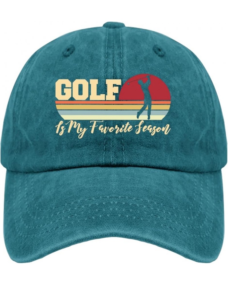 Golf is My Favorite Season hat 80s hat Pigment Black Womens Trucker hat Gifts for Dad Running Hats Cyan Blue $9.24 Sun Hats