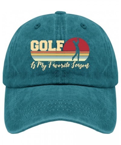 Golf is My Favorite Season hat 80s hat Pigment Black Womens Trucker hat Gifts for Dad Running Hats Cyan Blue $9.24 Sun Hats