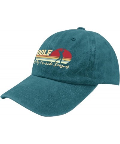 Golf is My Favorite Season hat 80s hat Pigment Black Womens Trucker hat Gifts for Dad Running Hats Cyan Blue $9.24 Sun Hats