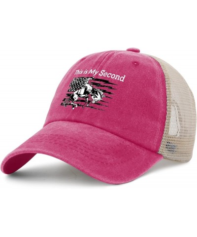 This is My 2nd Rodeo Hat for Women Humor Tennis Hat for Mens AllBlack Ball Cap Fashion Unique Gifts for Secretary Pink $9.00 ...