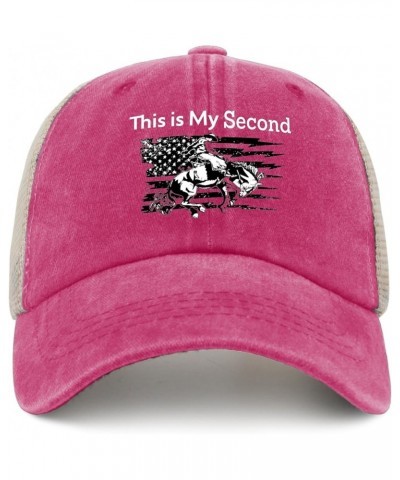 This is My 2nd Rodeo Hat for Women Humor Tennis Hat for Mens AllBlack Ball Cap Fashion Unique Gifts for Secretary Pink $9.00 ...