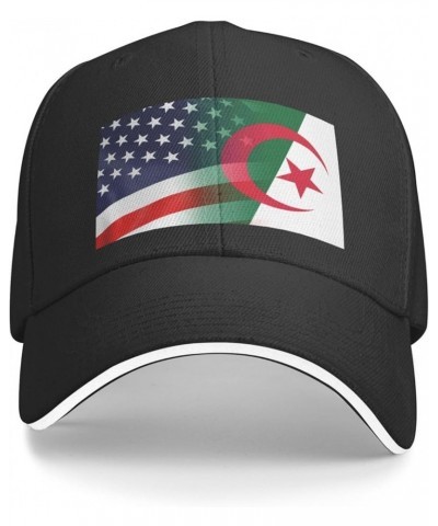 USA and Algeria Flag-Baseball Caps Denim Hats Cowboy Knit hat Fisherman's hat Black $12.96 Baseball Caps