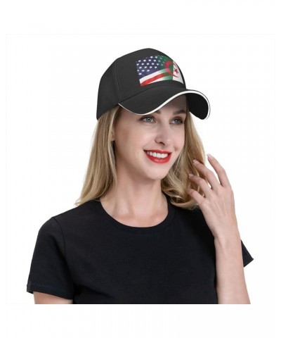 USA and Algeria Flag-Baseball Caps Denim Hats Cowboy Knit hat Fisherman's hat Black $12.96 Baseball Caps