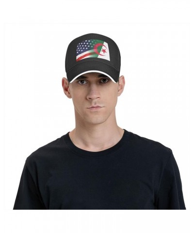 USA and Algeria Flag-Baseball Caps Denim Hats Cowboy Knit hat Fisherman's hat Black $12.96 Baseball Caps