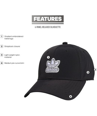 Women's Aura Structured Adjustable Fit Hat Black/Light Onix Grey $14.26 Baseball Caps