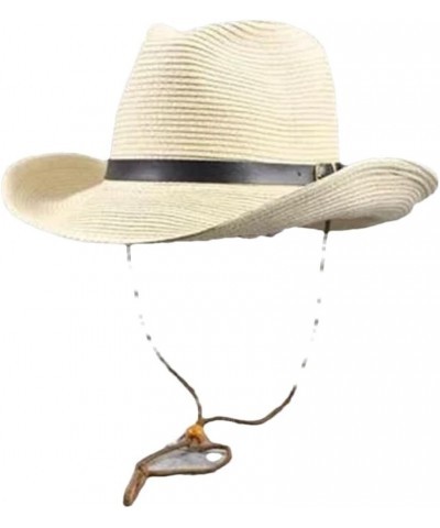 Large Size Foldable Jazz Straw Hat Men and Women Summer Beach Outdoor Sports Sun Hat Beige $20.24 Sun Hats