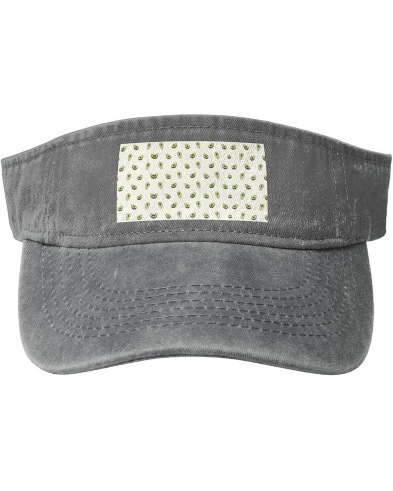 Avocado Sun Visor Hats,Open Top Hat for Women and Men,Fishing-Hats,Adult Sunscreen Visor Cap Gray $13.99 Visors