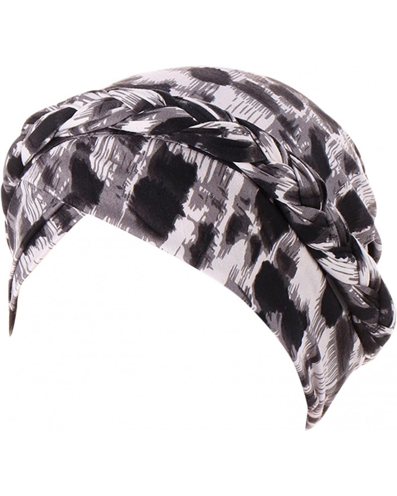 Hard Hat Patch Cap Head Braid Pre-Tied Hat Ethnic Headwear Wrap Baseball Caps Grey $9.35 Skullies & Beanies