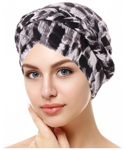 Hard Hat Patch Cap Head Braid Pre-Tied Hat Ethnic Headwear Wrap Baseball Caps Grey $9.35 Skullies & Beanies