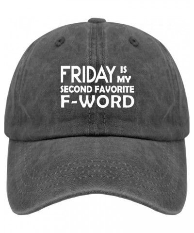 Friday is My Second Favorite F Word Trucker Hat USA Hat Pigment Black Hat for Men Gifts for Girlfriends Beach Caps Pigment Bl...