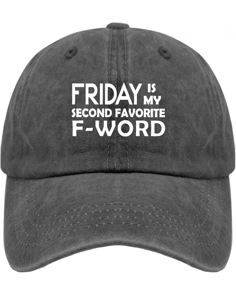 Friday is My Second Favorite F Word Trucker Hat USA Hat Pigment Black Hat for Men Gifts for Girlfriends Beach Caps Pigment Bl...