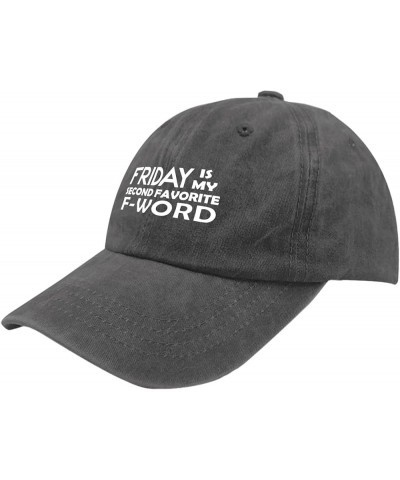 Friday is My Second Favorite F Word Trucker Hat USA Hat Pigment Black Hat for Men Gifts for Girlfriends Beach Caps Pigment Bl...