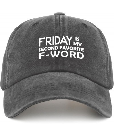 Friday is My Second Favorite F Word Trucker Hat USA Hat Pigment Black Hat for Men Gifts for Girlfriends Beach Caps Pigment Bl...