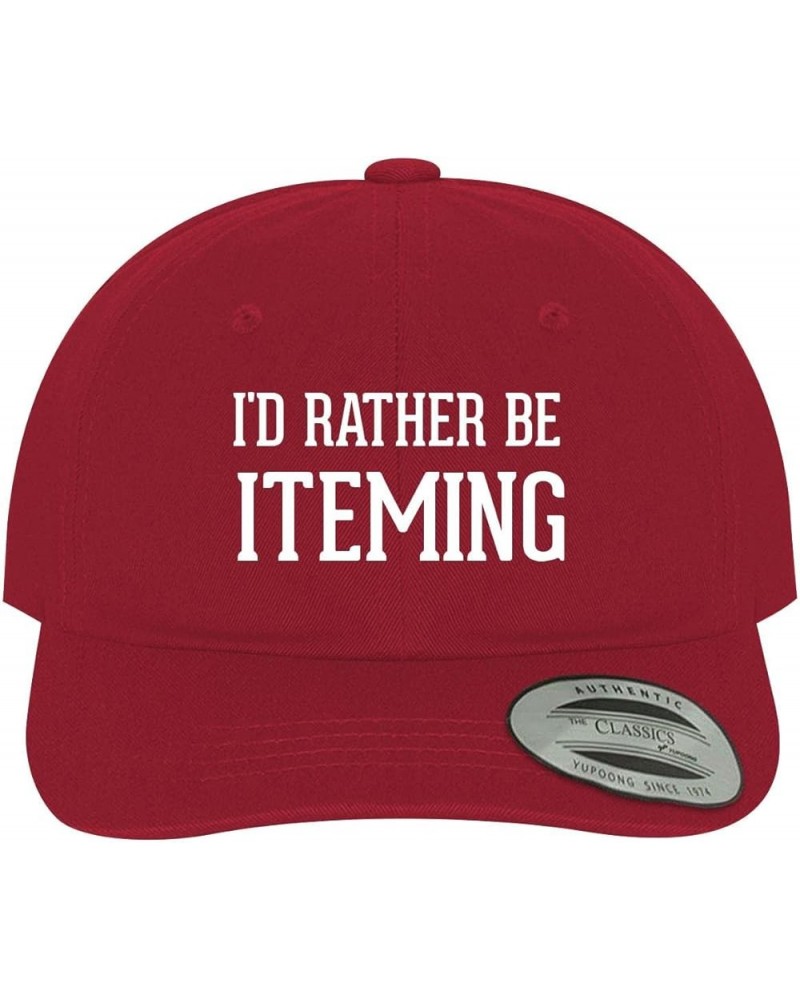 I'd Rather Be Iteming - Soft Dad Hat Baseball Cap Red $17.83 Baseball Caps