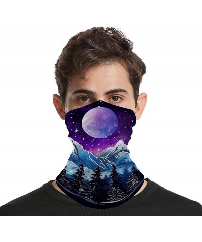 Purple Blue Universe Galaxy StarryNight Space Face Scarf Head Wraps Headwear Bandana Headband Balaclava Neck Gaiter Style $8....