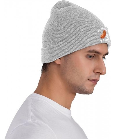 i Always Look for a hot Dog Wherever Cuff Beanie Cap Slouchy Knit Skull Cap Warm Winter hat Gray $9.44 Skullies & Beanies