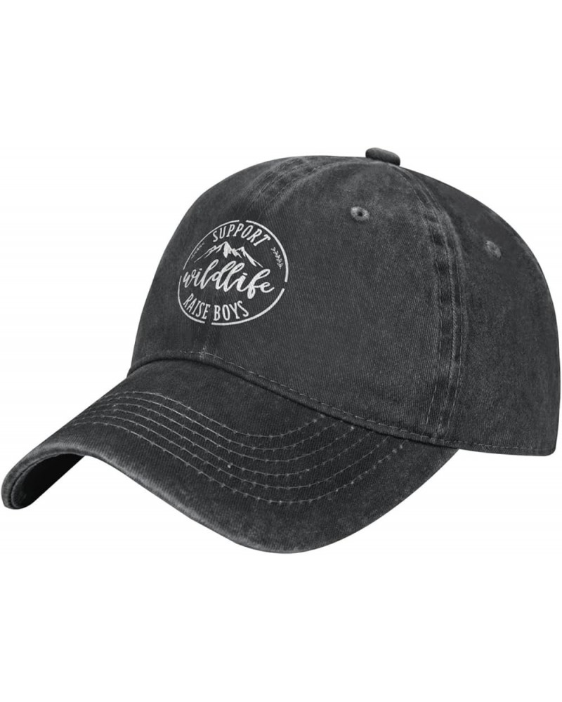 Support Wildlife Raise Boys Cowboy Hat Outdoor Leisure Adjustable Cowboy Hat Unisex Black Black $11.95 Cowboy Hats