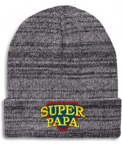 Beanies for Men Super Papa Embroidery Letters Winter Hats for Women Acrylic Skull Cap 1 Size Heather Grey Design Only $11.21 ...