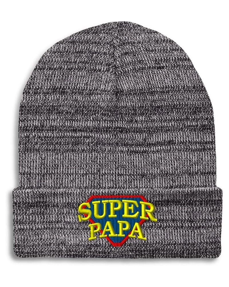 Beanies for Men Super Papa Embroidery Letters Winter Hats for Women Acrylic Skull Cap 1 Size Heather Grey Design Only $11.21 ...