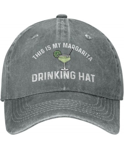 Funny Hat This is My Margarita Drinking Hat Hat Women Baseball Cap Trendy Hat Gray $12.08 Baseball Caps