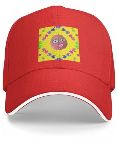 Smiley Lychee Picture Casual General Baseball Cap Black : Comfortable, Light Red $13.31 Baseball Caps