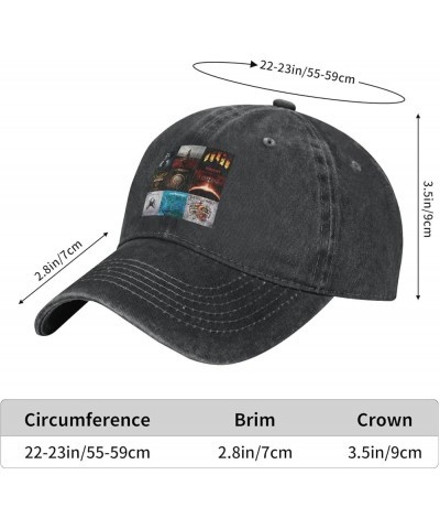 Baseball Cap Retro Washed Cowboy Hat Snapback Hats Hip Hop Hats Dad Hat Trucker Hats for Women Men Black Black $10.61 Basebal...