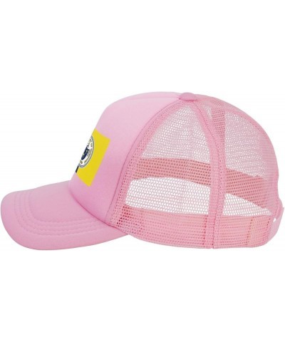 Flag of Trenton, New Jersey Baseball Cap for Men Women Trucker Hat Mesh Back Caps Dad Hat Pink $10.65 Baseball Caps