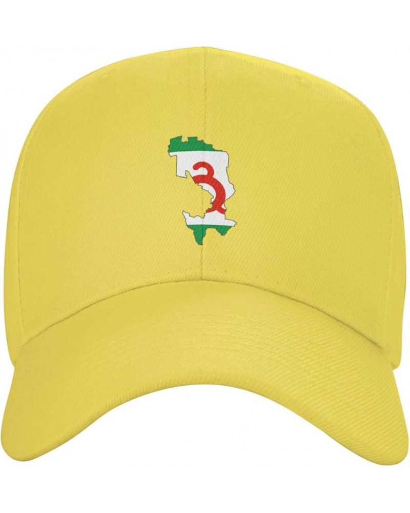 Ingushetia Geo Stub Baseball Caps for Men Women Hat Adjustable Cap Trucker Hats Dad Cap Yellow $10.10 Baseball Caps