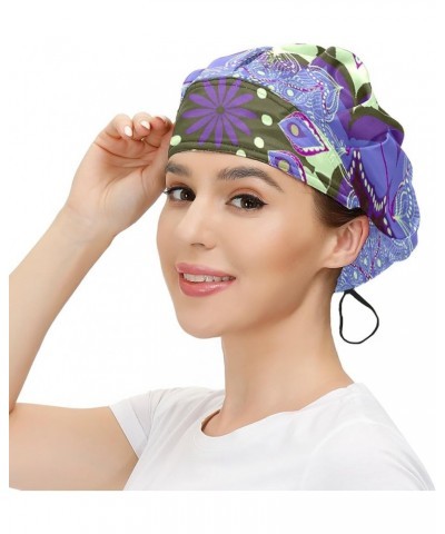 Adjustable Working Caps, Elastic Bandage Tie Back Hats, Cover Hair Bouffant Hats with Sweatband 13 Indian (8) $11.59 Balaclavas